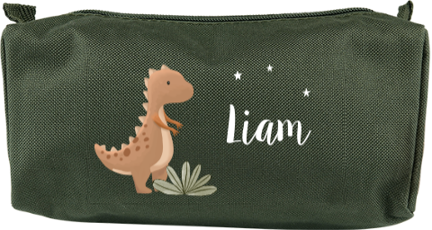 Etui met naam en dino's