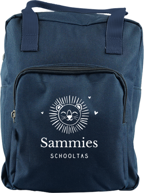 Rugtas Classic met leeuwenhoofd en naam