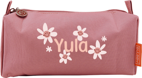 Etui met bloemen en naam