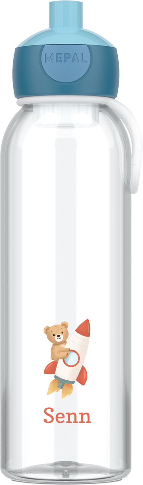 Mepal waterfles Campus met beertje op racket en naam
