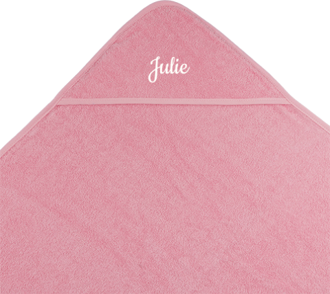 Zachte badcape met naam geborduurd
