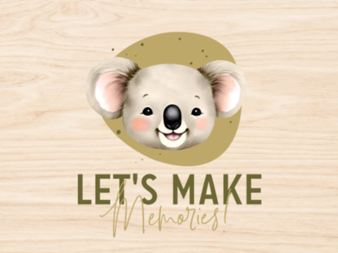 Memorybox van hout met koala en quote