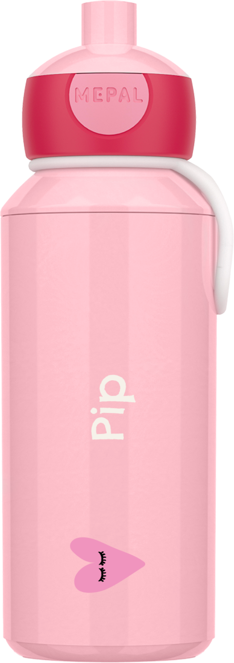 Mepal pop-up drinkbeker Campus met naam en hartje