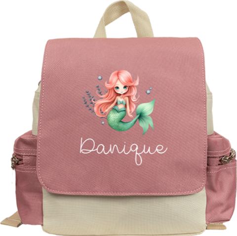 Rugzak Adventure met zeemeermin en naam