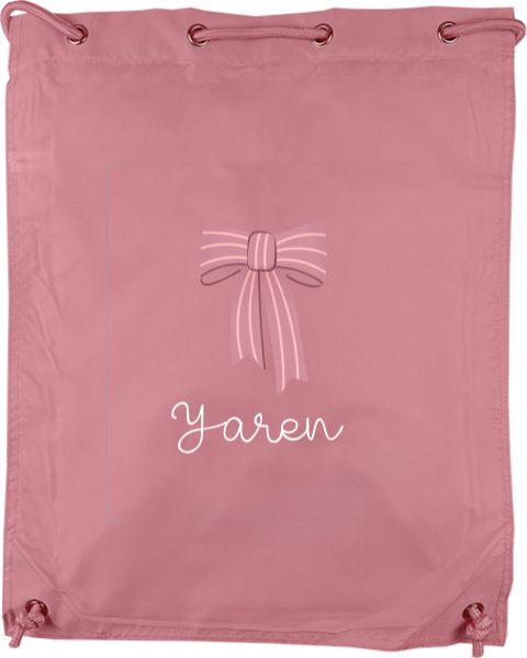 Gymtas met naam en strik