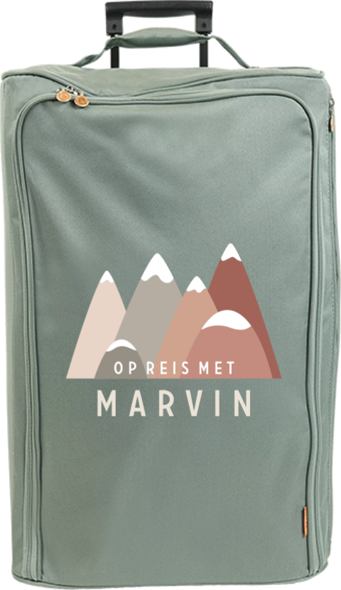 Reistrolley XL met naam en berglandschap