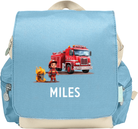 Rugtas Adventure met naam en brandweer