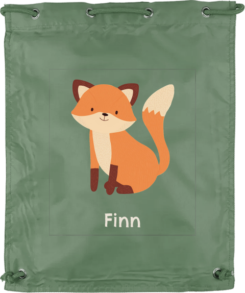 Gymtas met naam en vosje