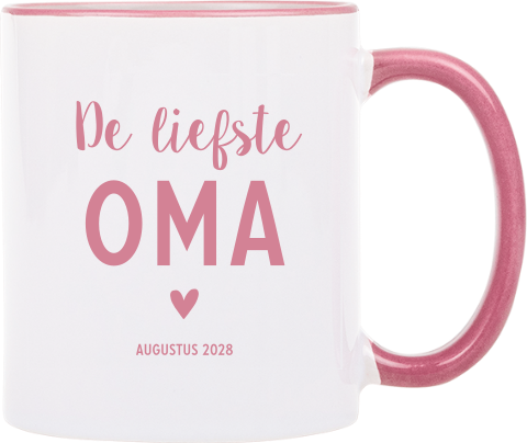 Mok met zwangerschapsaankondiging voor de liefste oma