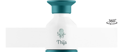 Dopper met naam en octopus