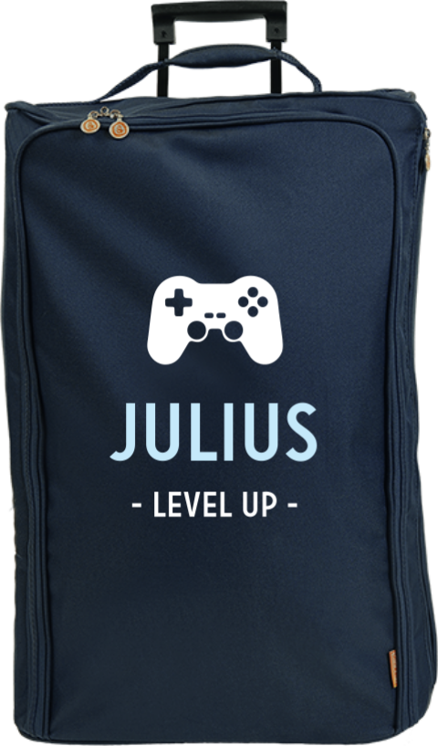Speelse reistrolley XL met controller en naam