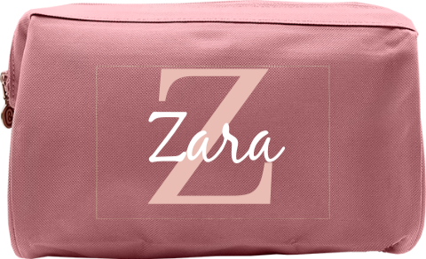 Stijlvolle toilettas met naam en initiaal