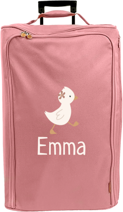 Reistrolley XL met naam en lief gansje