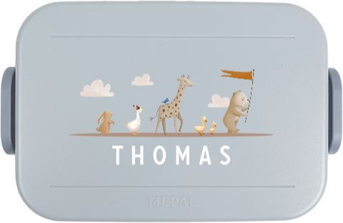 Mepal lunchbox To Go met naam en dierenparade