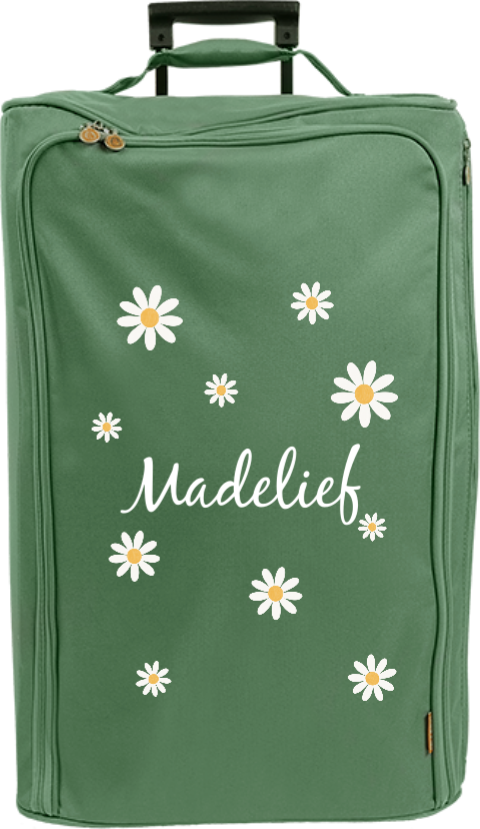 Reistrolley XL met naam en madeliefjes