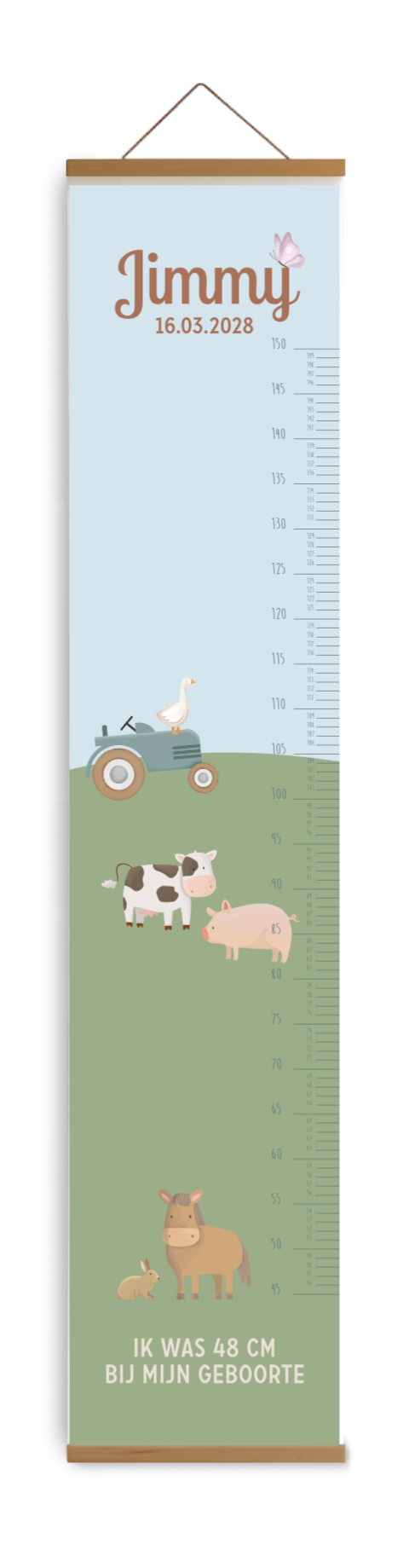 Groeimeter met boerderijdieren