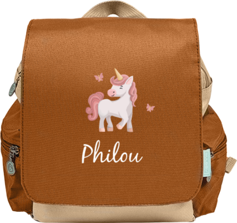 Rugzak Adventure met eenhoorn, vlinders en naam
