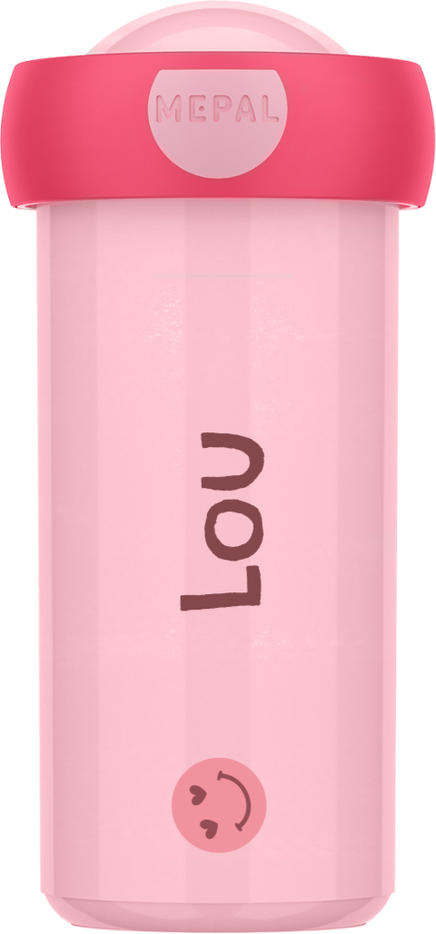 Mepal Campus schoolbeker met hartjesogen smileys en naam