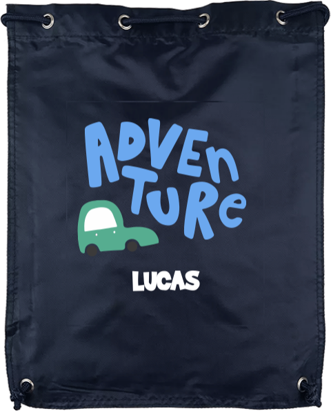 Gymtas met naam en auto