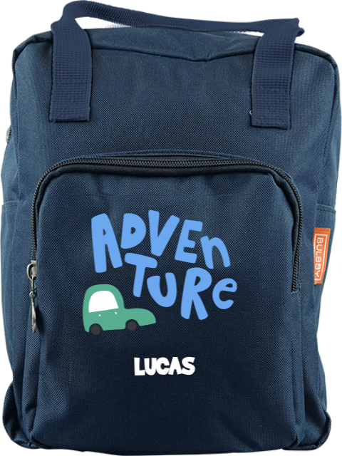 Rugtas Classic met naam en auto