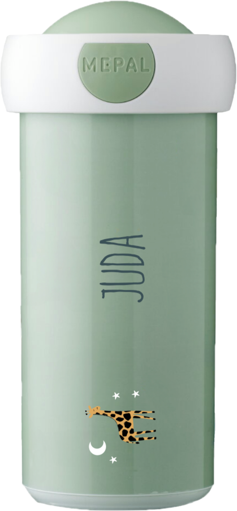 Mepal schoolbeker Campus met naam en giraffe