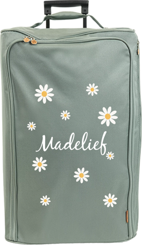 Reistrolley XL met naam en madeliefjes
