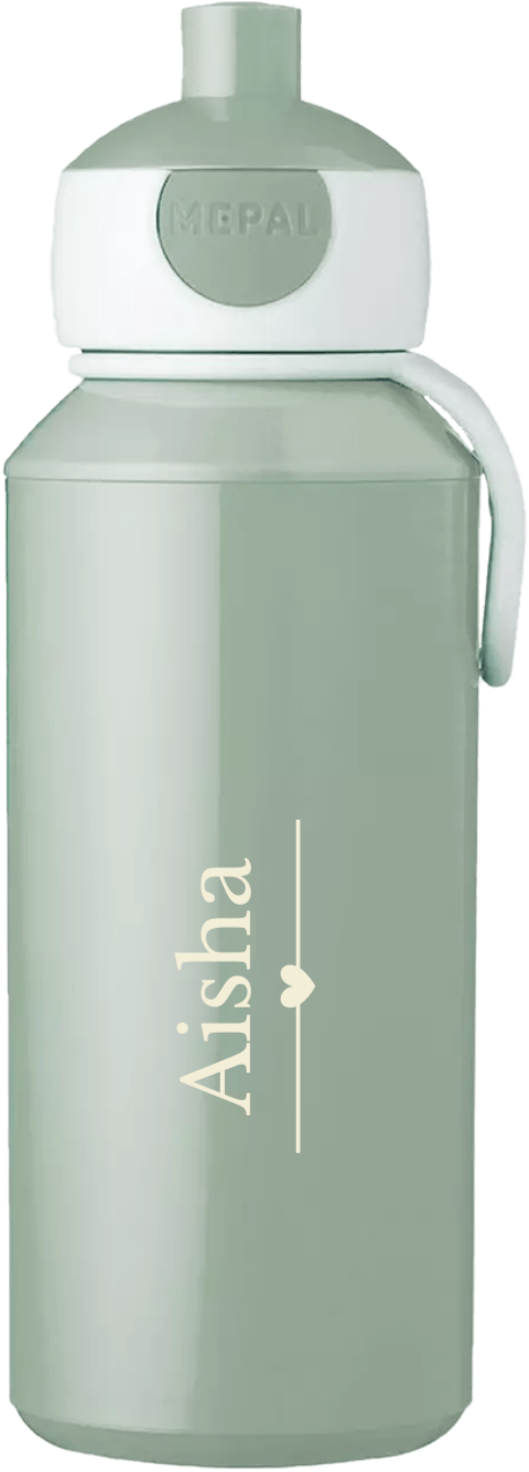 Mepal pop-up drinkfles Campus met naam en hartje