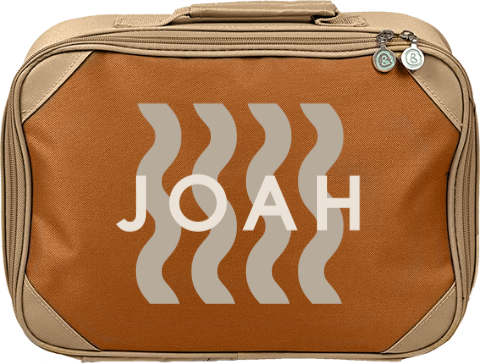 Koffertje met naam en strepen