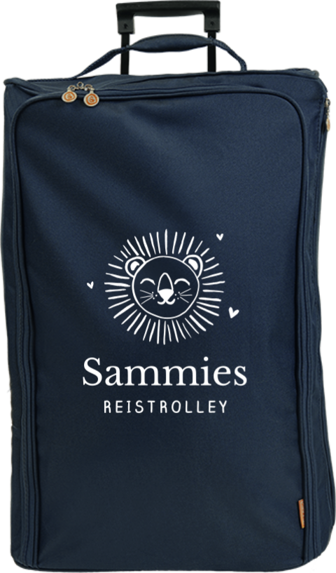 Reistrolley XL met naam en lijntekening van leeuwenhoofd