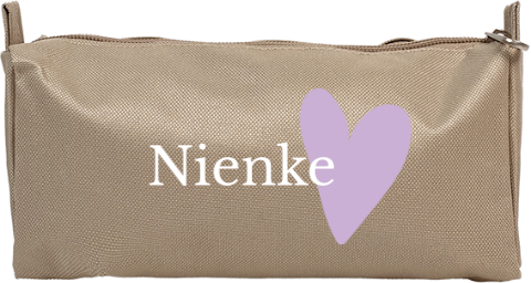 Lieve etui met naam en hartje