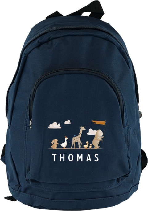 Rugtas junior met naam en dierenparade