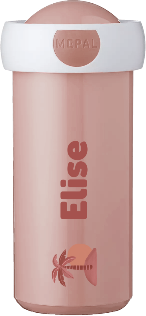 Mepal schoolbeker Campus met naam en palmboom