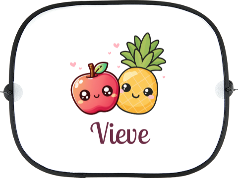 Zonnescherm met naam, fruit en Kawaii