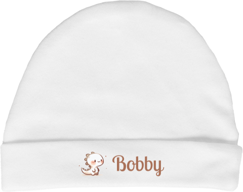 Babymuts met naam en dino