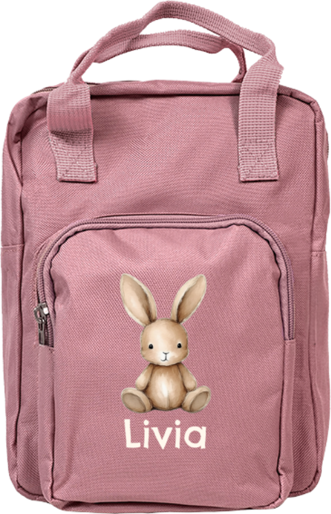 Lieve rugzak classic met konijntje en naam