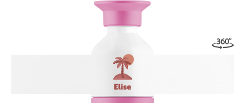 Dopper insulated met naam en palmboom