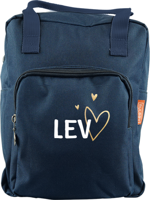 Classic Rugtas met naam en hartjes