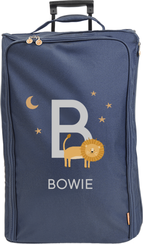 Reistrolley XL met naam en leeuw met initaal