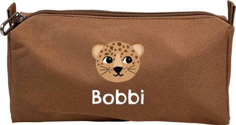 Avontuurlijke etui met panter en naam