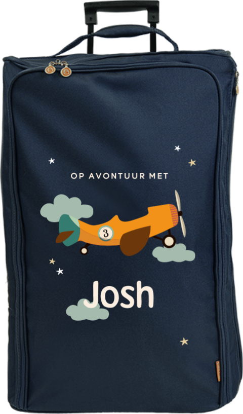 Reistrolley XL met naam en vliegtuigje