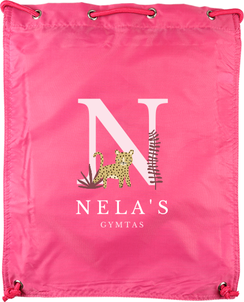 Gymtas met jungle thema en naam