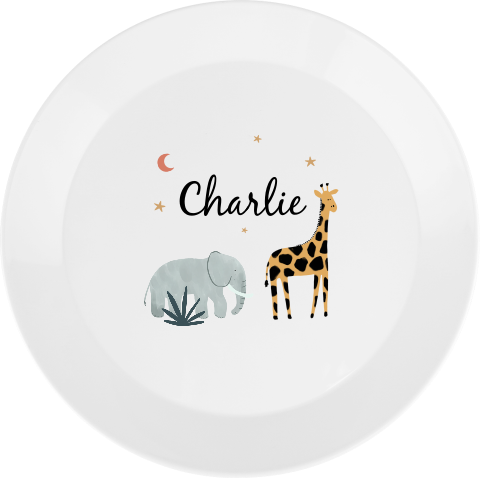 Kinderbordje met jungledieren en naam