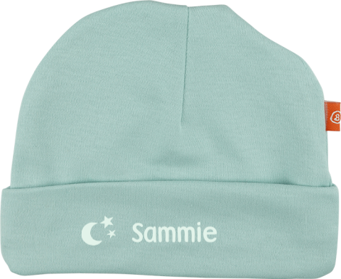 Babymuts met naam en maantje