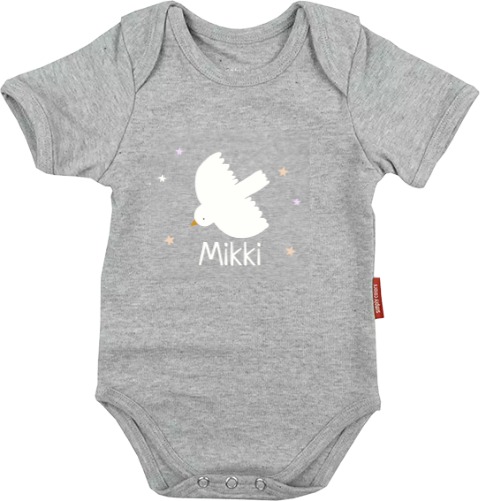 Rompertje met naam en vogel