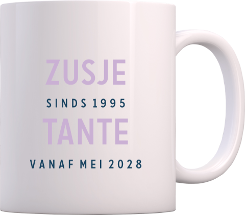 Schattige mok voor zwangerschapsaankondiging zus
