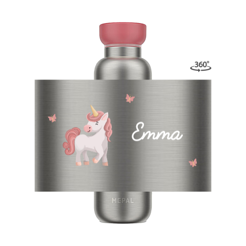 Mepal isoleerfles met naam en unicorn