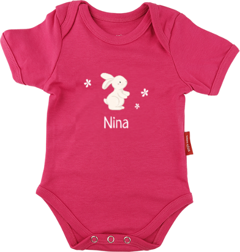 Lief rompertje met konijn en naam