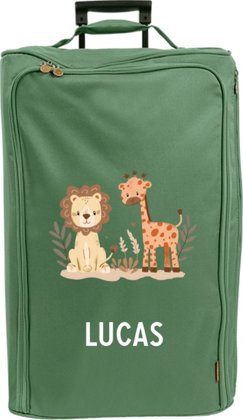 Reistrolley XL met naam en jungledieren