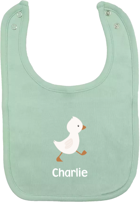 Slabbetje met eendje en naam