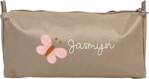 Etui met vlinder en naam